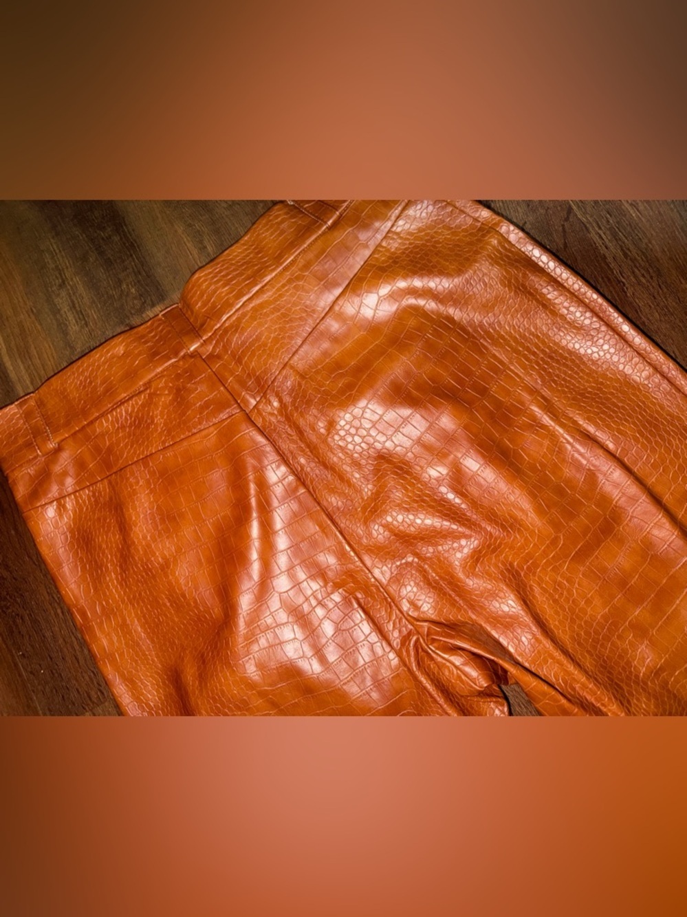 Nwot Bardot Faux Croc
Leather Pants Brown XL $175 revolve spring party - Picture 14 of 14
